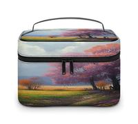 FekiLoot Season Landscape Makeup Bag Personalized Portable Travel Toiletry Bag Waterproof Cute Large Capacity Cosmetics Bags Fashion Lightweight Makeup Organizer Bags for Women