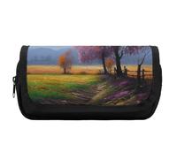 FekiLoot Season Landscape Pencil Case Portable Zipper Large Capacity Pencil Bag Handheld Multi Function Portable Pencil Pouch Organizer for Family Office Supplies