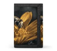 FekiLoot Serious Bee Wallet for Men Slim Minimalist Trifold Wallet with ID Window And Credit Card Holder