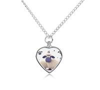 FekiLoot Sheep Pet Cremation Jewelry Personalized for Man, Custom Dog Urn Necklaces for Ashes, Heart-Shaped Pendant Urn Necklaces for Cat Lover Woman, with Funnel Kit