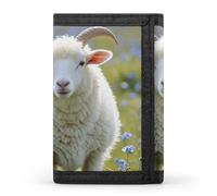 FekiLoot Sheep Trifold Wallet Slim Credit Card Holder Stylish Trifold Billfold Minimalist Front Pocket Friendly Purses