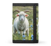 FekiLoot Sheep Wallet Men's Trifold Wallet Extra Capacity Credit Card Holder Cards Purse Front Pocket