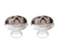 FekiLoot Shih Tzu Dog Cabinet Knobs Round Dresser Drawer Pulls Stainless Steel Drawer Kitchen Knobs Modern Cabinet Hardware Drawers Knob Bathroom Closet Cabinets Handles
