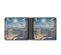 FekiLoot Shining Overlook Wallet Slim PU Bifold Design Wallet with Multiple Card Slots Wallets Extra Capacity Pocket Wallets