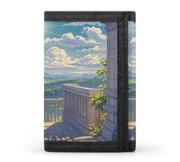 FekiLoot Shining Overlook Wallet Slim Trifold Wallets with Multiple Card Slots Credit Card Holder Pocket Coin Purse