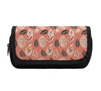 FekiLoot Simple Style Leaves Pencil Case Office Pencil Box Large Capacity Pencil Box Pouch Holder Double Zipper Pencil Case Use to Organize Desktop And Plan Space Home Office