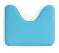 FekiLoot Sky Blue Toilet Rug U-Shaped Floor Mat