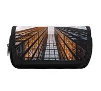 FekiLoot Skyscraper Looking Up at Sky Pencil Case Office Pencil Box Large Capacity Pencil Box Pouch Holder Double Zipper Pencil Case Use to Organize Desktop And Plan Space Home Office