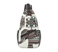 FekiLoot Sling Bag For Women Men,Bohemian Elephant Pattern Crossbody Shoulder Bag Sling Backpack Chest Bag Travel Hiking Casual Sport Daypack
