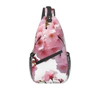 FekiLoot Sling Bag For Women Men,Cherry Japanese Cherry Blossom1 Crossbody Shoulder Bag Sling Backpack Chest Bag Travel Hiking Casual Sport Daypack