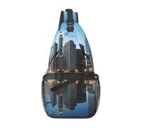 FekiLoot Sling Bag For Women Men,Chicago Reflected Crossbody Shoulder Bag Sling Backpack Chest Bag Travel Hiking Casual Sport Daypack