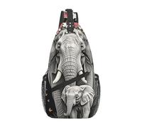 FekiLoot Sling Bag For Women Men,Cute Elephant Crossbody Shoulder Bag Sling Backpack Chest Bag Travel Hiking Casual Sport Daypack