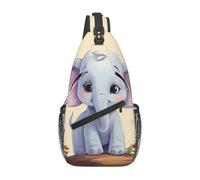 FekiLoot Sling Bag For Women Men,Cute Elephant Crossbody Shoulder Bag Sling Backpack Chest Bag Travel Hiking Casual Sport Daypack