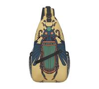 FekiLoot Sling Bag For Women Men,Egyptian Scarab Crossbody Shoulder Bag Sling Backpack Chest Bag Travel Hiking Casual Sport Daypack