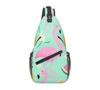 FekiLoot Sling Bag For Women Men,Pineapple Watermelon Flamingo Crossbody Shoulder Bag Sling Backpack Chest Bag Travel Hiking Casual Sport Daypack