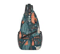 FekiLoot Sling Bag For Women Men,Scandinavian Animals Crossbody Shoulder Bag Sling Backpack Chest Bag Travel Hiking Casual Sport Daypack