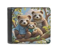 FekiLoot Sloth Family Wallet Large Capacity Slim Bifold Wallet with Multiple Card Slots PU Leather Men Purse