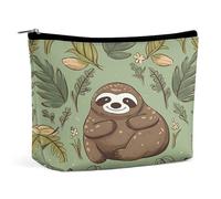 FekiLoot Sloth on The Grass Toiletry Bag Travel Cosmetic Bag with Zipper Personalized Makeup Pouch Makeup Pouch for Women for Use in Daily Life Travel Other Occasions
