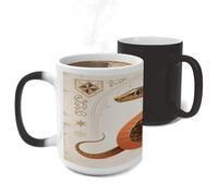 FekiLoot Snake Classic Design Color Changing Mugs Heat Sensitive Coffee Mug 11 Oz Novelty Ceramic Cup with Handle Magic Cups Temperature Changing Coffee Tumblers for Women Men Funny Gifts