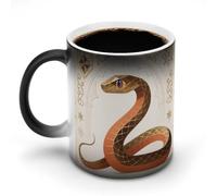 FekiLoot Snake Classic Design Color Changing Mugs Heat Sensitive Coffee Mug Novelty Ceramic Cup with Handle Magic Cups Temperature Changing Coffee Tumblers for Women Men Funny Gifts 11 Oz