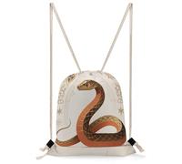 FekiLoot Snake Classic Design Drawstring Backpack Sports Gym Bag Drawstring Bags Foldable Backpack for Women Men