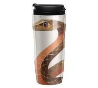 FekiLoot Snake Classic Design Insulated Tumbler Reusable Plastic Iced Coffee Cup with Lid Double Walled Hot Coffee Travel Mug Gifts for Women Men BPA Free 12 Oz