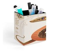 FekiLoot Snake Classic Design Pen Holder for Desk, Square Leather Pencil Organizer & Makeup Brush Holder, Office Decor And Desk Accessories Perfect Office Organization,Teacher Supplies