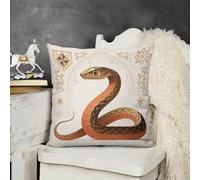 FekiLoot Snake Classic Design Throw Pillow Covers 12 "x12 Plush Soft Decorative Farmhouse Square Accent Pillow Cases Spring Sofa Cushion Case for Couch Bedroom Living Room Home Decor
