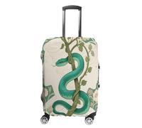FekiLoot Snake Travel Luggage Cover Stretchable Airplane Suitcase Protector Sleeve Universal Washable Fit for 19-32 Inch Checked Baggage,Water Resistant Durable Luggage Protector, white, Small, Snake