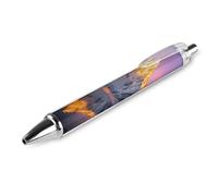 FekiLoot Snow Mountain Lake View Ballpoint Pens Retractable Ball Point Pens Smooth-Flowing Black Ink 0.5mm Writing Pen Black Ink Pen for Men Women 1 PCS