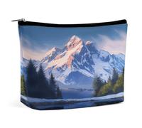 FekiLoot Snow Mountain Toiletry Bag Travel Cosmetic Bag with Zipper Personalized Makeup Pouch Makeup Pouch for Women for Use in Daily Life Travel Other Occasions