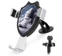 FekiLoot Snowman Stars and Snowflakes Car Phone Mount for Dashboard/Vent/Windshield Auto-Clamping Gravity Sensor Truck Stand Cradle 90° Rotation Phone Holder Fits 4-6" Phones