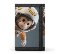 FekiLoot Space Monkey Astronaut Slim Wallet Trifold Wallet Credit Card Holder Wallets Stylish Money Clip for Men Women