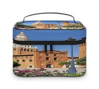 FekiLoot Spanish Cities Makeup Bag Large Capacity Travel Cosmetic Bag Lightweight Hand-held Toiletry Bags Portable Cosmetic Pouch Cute Make Up Pouch for Women