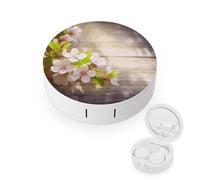 FekiLoot Spring And Flower Contact Lens Cases, Cute Contact Lenses Lens Box Set Outdoor Mini Contact Lens Soak Storage Kit with Mirror Daily Vision Care And Outdoor Use