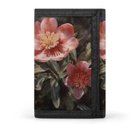 FekiLoot Spring Flower Wallet Compact Blocking Trifold Wallets with Zipper Minimalist Purse Wallet Credit Card Holder