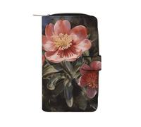 FekiLoot Spring Flower Wallet for Men Women Large Capacity Purse Clutch Bag Handbag Checkbook Cash Credit Cards