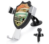 FekiLoot Spring Retro Car Car Phone Holder Mount Strongest Suction & Clip Cell Phone Mount for Dashboard Windshield Vent Fits 4-6" Phones (Straight Vent Only)