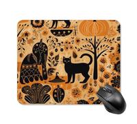 FekiLoot Square Gaming Animals And Pumpkins Mouse Pad Waterproof Mouse Mat Non-Slip Rubber Base Portable Travel Mouse Pad for Office Home Wireless Computer Laptop Desk Accessories
