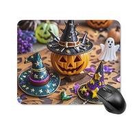 FekiLoot Square Gaming Pumpkin Halloween Mouse Pad Waterproof Mouse Mat Non-Slip Rubber Base Portable Travel Mouse Pad for Office Home Wireless Computer Laptop Desk Accessories