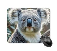 FekiLoot Square Lovely Koala Mouse Pad Non-slip Rubber Base Cute Small Mousepad Gaming Mouse Mat Men Women 9.8 X 7.9 Inch Portable Waterproof for Office Laptop Home