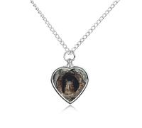 FekiLoot Squirrel in The Tree Hole Custom Ashes Necklace Personalized Pet Urn Hair Cremation Souvenir Necklace Memorial Keepsake Holder Pendant Heart Jewelry for Ashes Gift for Dog Loss