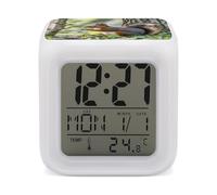 FekiLoot Squirrel in The Woods Alarm Clock Sound Machine with 7 Color Changing Night Light Wake Up Digital Clock Large LED Display Number Alarm Clocks Home Office Bedroom Decor