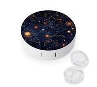 FekiLoot Star Constellation Map Contact Lens Cases, Cute Contact Lenses Lens Box Set Outdoor Mini Contact Lens Soak Storage Kit with Mirror Daily Vision Care And Outdoor Use