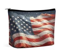 FekiLoot Stars And Stripes Toiletry Bag Travel Cosmetic Bag with Zipper Personalized Makeup Pouch Makeup Pouch for Women for Use in Daily Life Travel Other Occasions