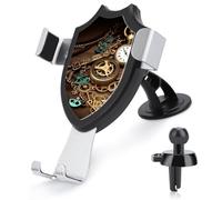 FekiLoot Steampunk Watches Keys and Chains Car Phone Mount for Dashboard/Vent/Windshield Auto-Clamping Gravity Sensor Truck Stand Cradle 90° Rotation Phone Holder Fits 4-6" Phones