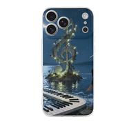 FekiLoot String Vine Moon for iPhone 17 Case Full Camera Protection TPU Slim Shockproof with Anti-Fingerprint Phone Cover Transparent