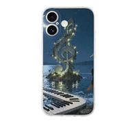 FekiLoot String Vine Moon for iPhone 17 Case Full Camera Protection TPU Slim Shockproof with Anti-Fingerprint Phone Cover Transparent