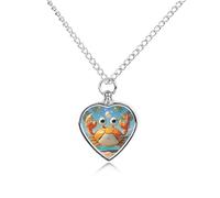FekiLoot Summer Cartoon Crab Urn Necklace for Ashes Heart Cremation Jewelry Memorial Keepsake Pendant Locket Ash Holder Memory Jewelry for Women Men to Hold Ashes of Loved Ones