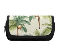 FekiLoot Summer Coconut Tree Pencil Case Office Pencil Box Large Capacity Pencil Box Pouch Holder Double Zipper Pencil Case Use to Organize Desktop And Plan Space Home Office
